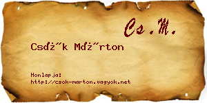Csók Márton névjegykártya